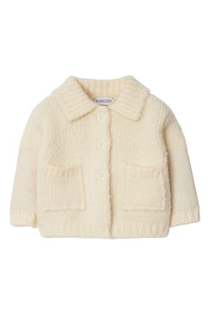 cardigan in tessuto bianco BURBERRY KIDS | 8083890A1464